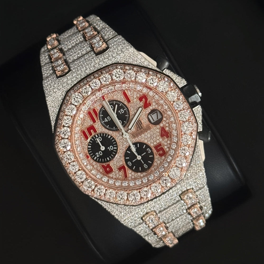 Montre Chronographe Diamant 42mm - Bicolore Or Rose