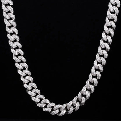 Collier Maille Cubaine 12mm Glacé
