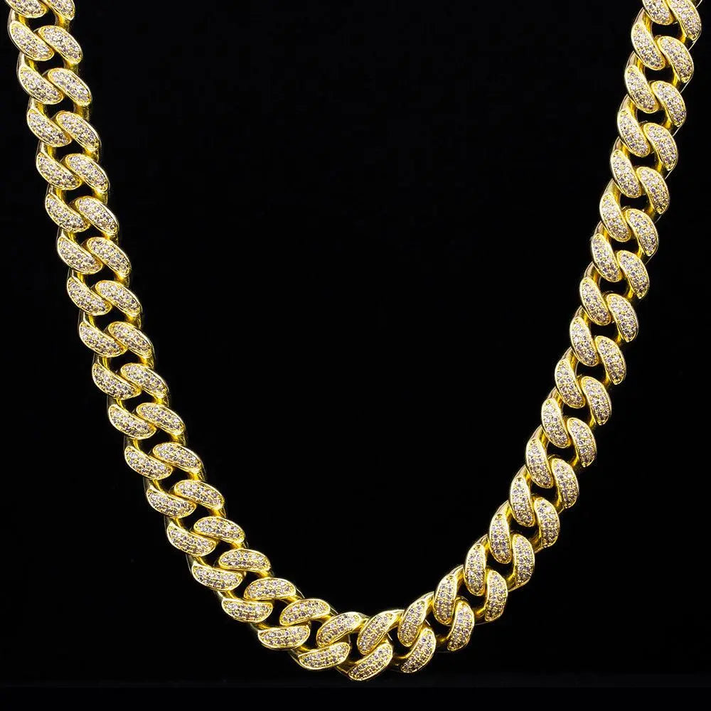 Collier Maille Cubaine 12mm Glacé