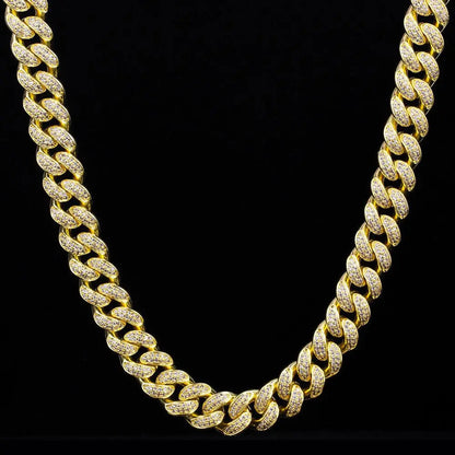 Collier Maille Cubaine 12mm Glacé