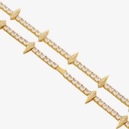 Chaîne Tennis Spike 5mm Or