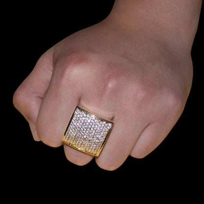 Bague Ovale Carrée Glacée
