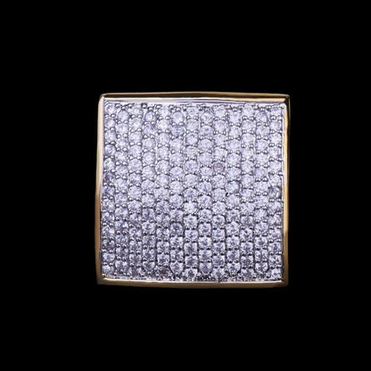 Bague Ovale Carrée Glacée
