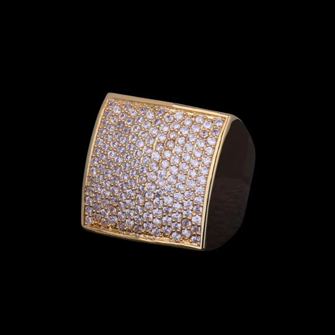 Bague Ovale Carrée Glacée