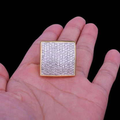 Bague Ovale Carrée Glacée