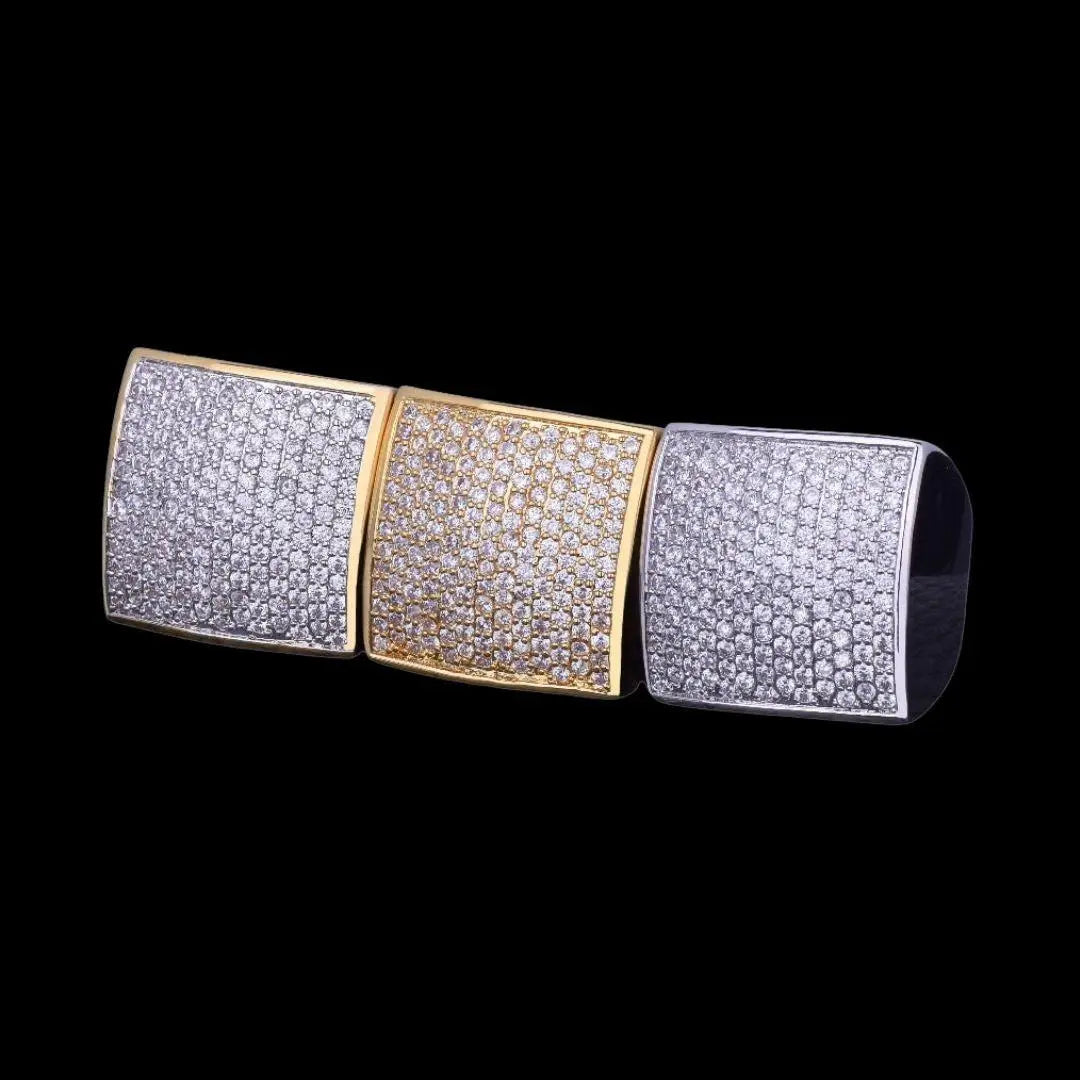 Bague Ovale Carrée Glacée