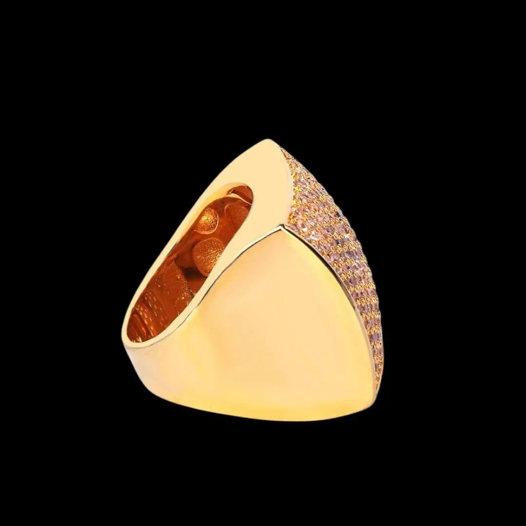 Bague Ovale Carrée Glacée