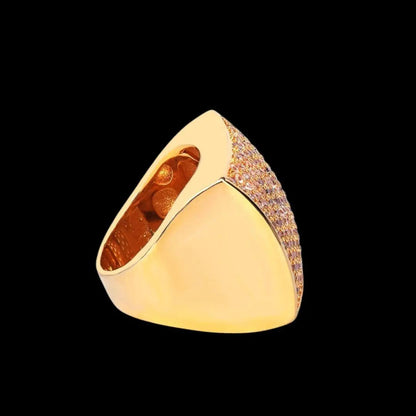 Bague Ovale Carrée Glacée