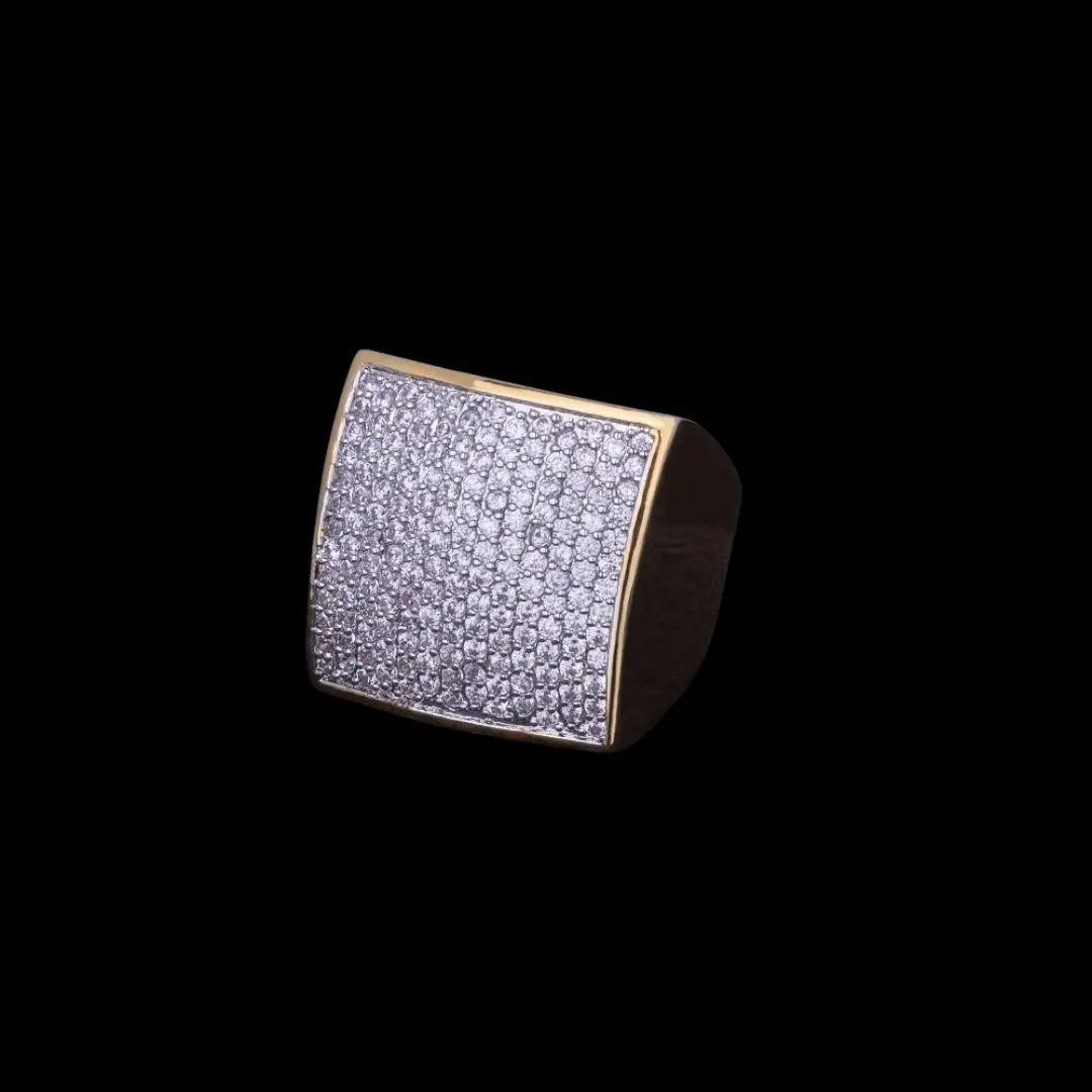 Bague Ovale Carrée Glacée