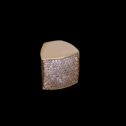Bague Ovale Carrée Glacée