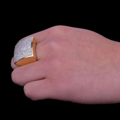 Bague Ovale Carrée Glacée