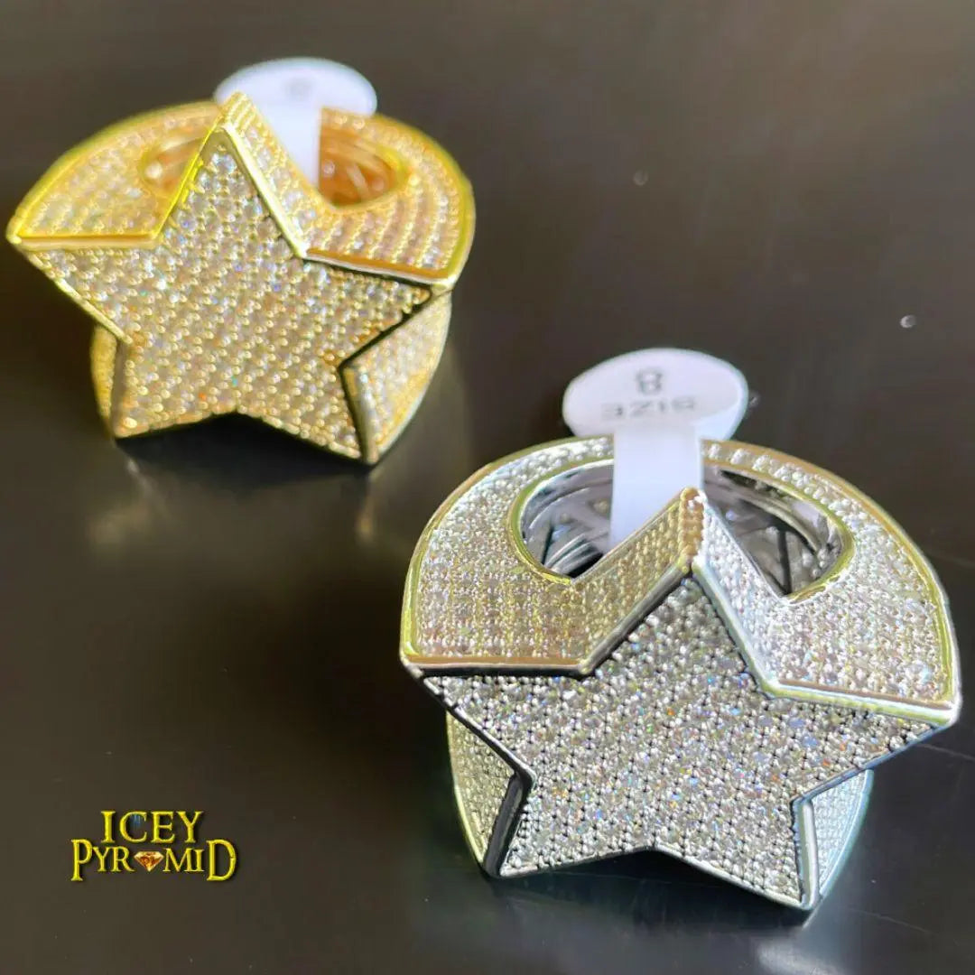 Bague Diamant Glacée Étoile