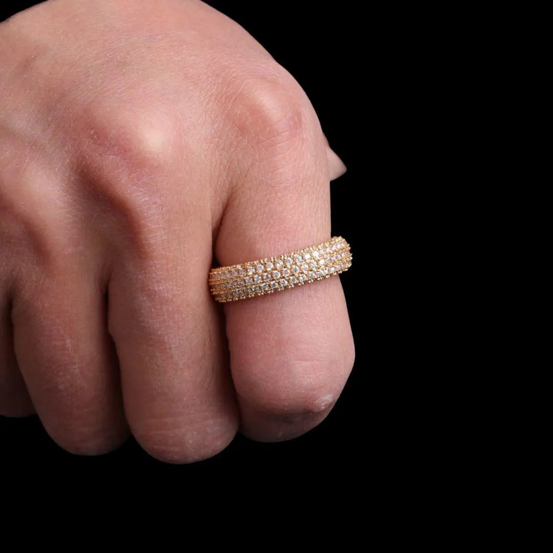 Bague Pierres Rondes Glacée