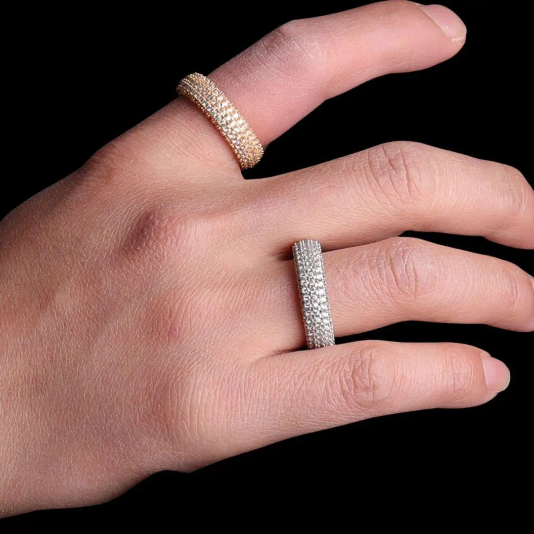 Bague Pierres Rondes Glacée