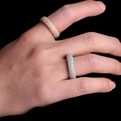 Bague Pierres Rondes Glacée