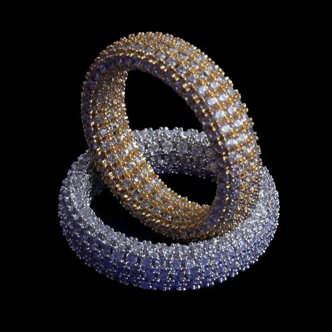 Bague Pierres Rondes Glacée