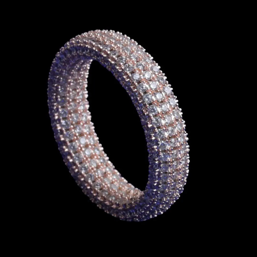 Bague Pierres Rondes Glacée