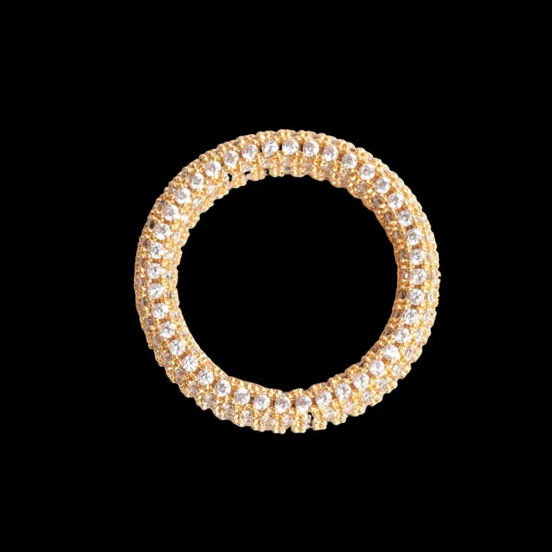 Bague Pierres Rondes Glacée