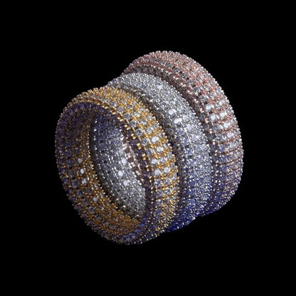 Bague Pierres Rondes Glacée