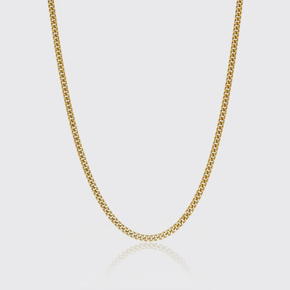 Chaîne Maille Cubaine Miami 3mm - Or