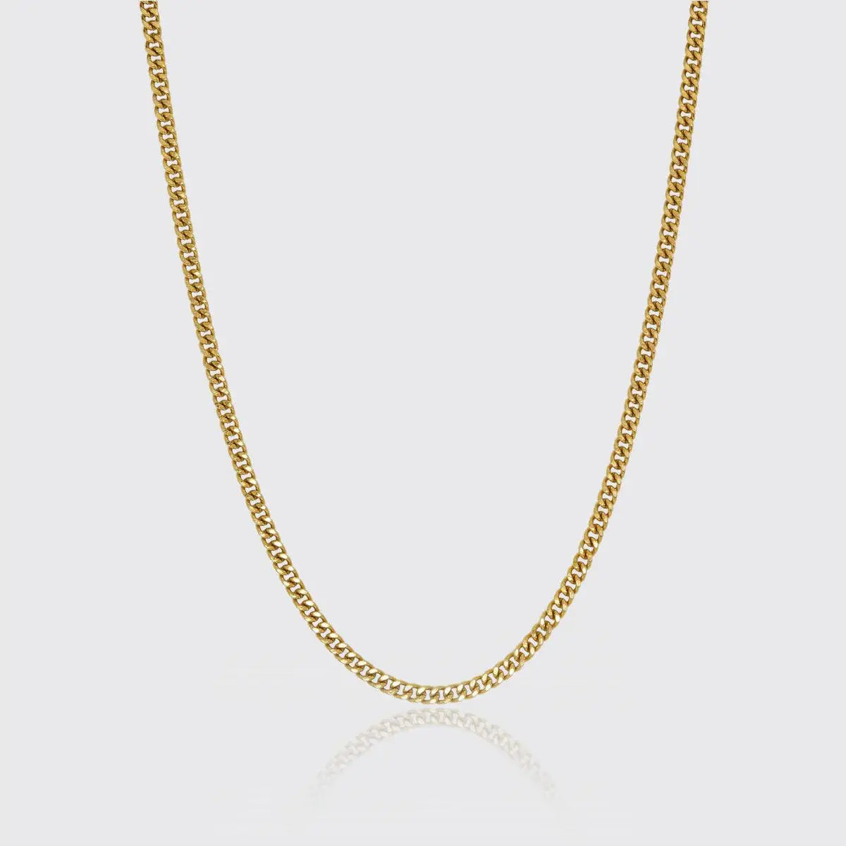 Chaîne Maille Cubaine Micro 3MM - Or