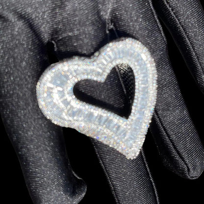 Bague Cœur Ouvert Glacée