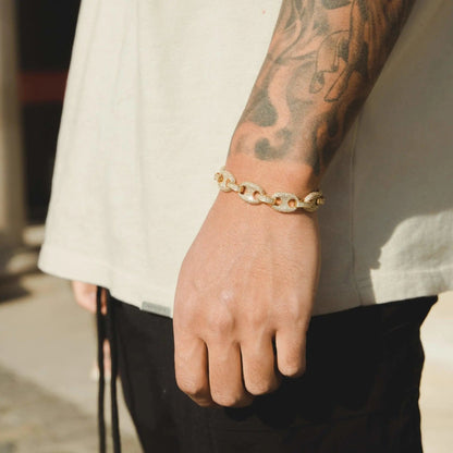 Bracelet Maille Marine Glacé 12mm