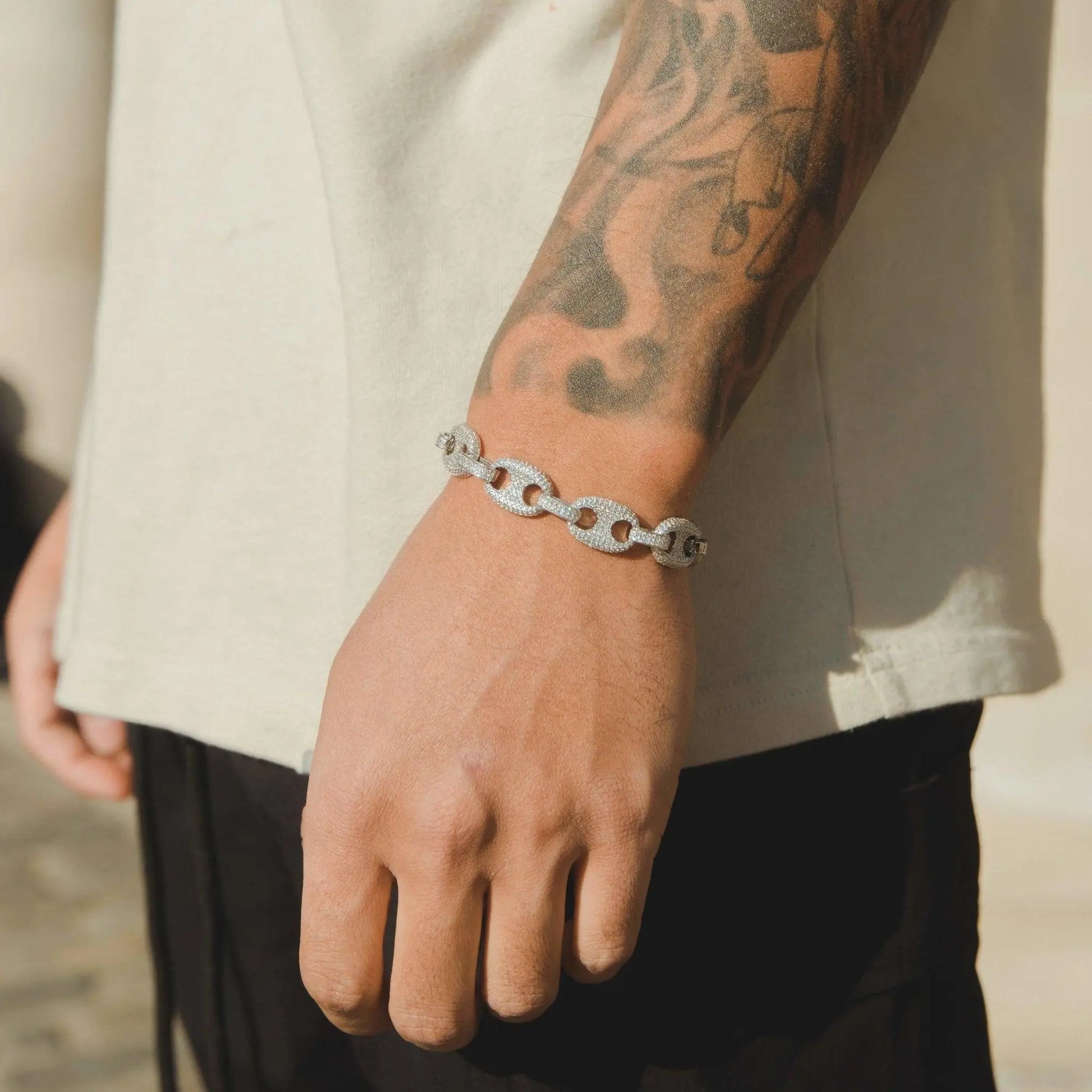 Bracelet Maille Marine Glacé 12mm