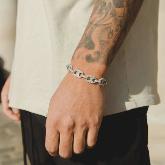 Bracelet Maille Marine Glacé 12mm