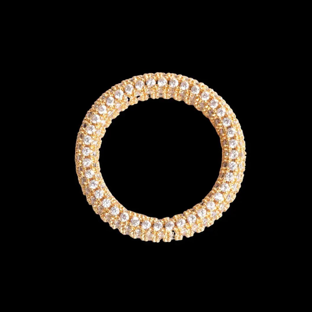 Bague Pierres Rondes Glacée