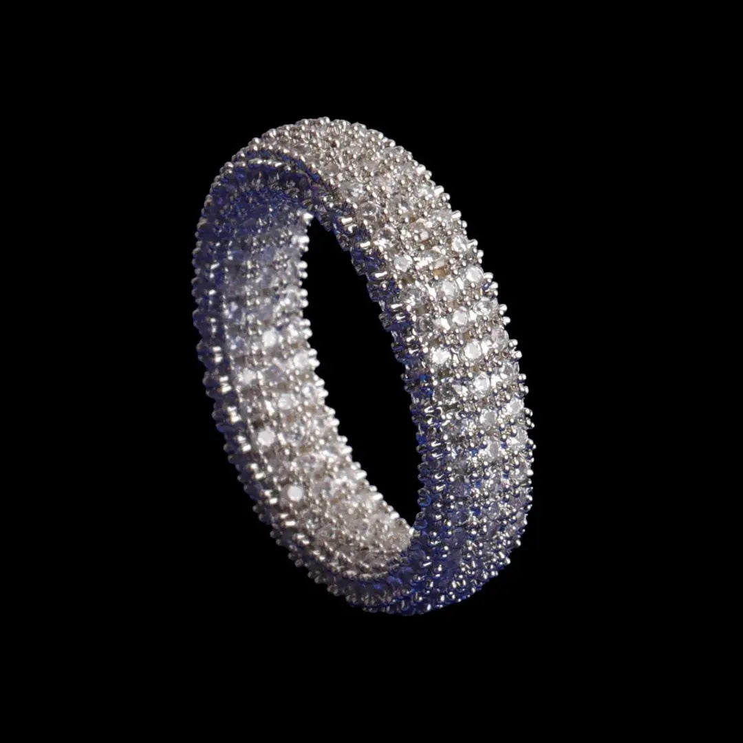 Bague Pierres Rondes Glacée