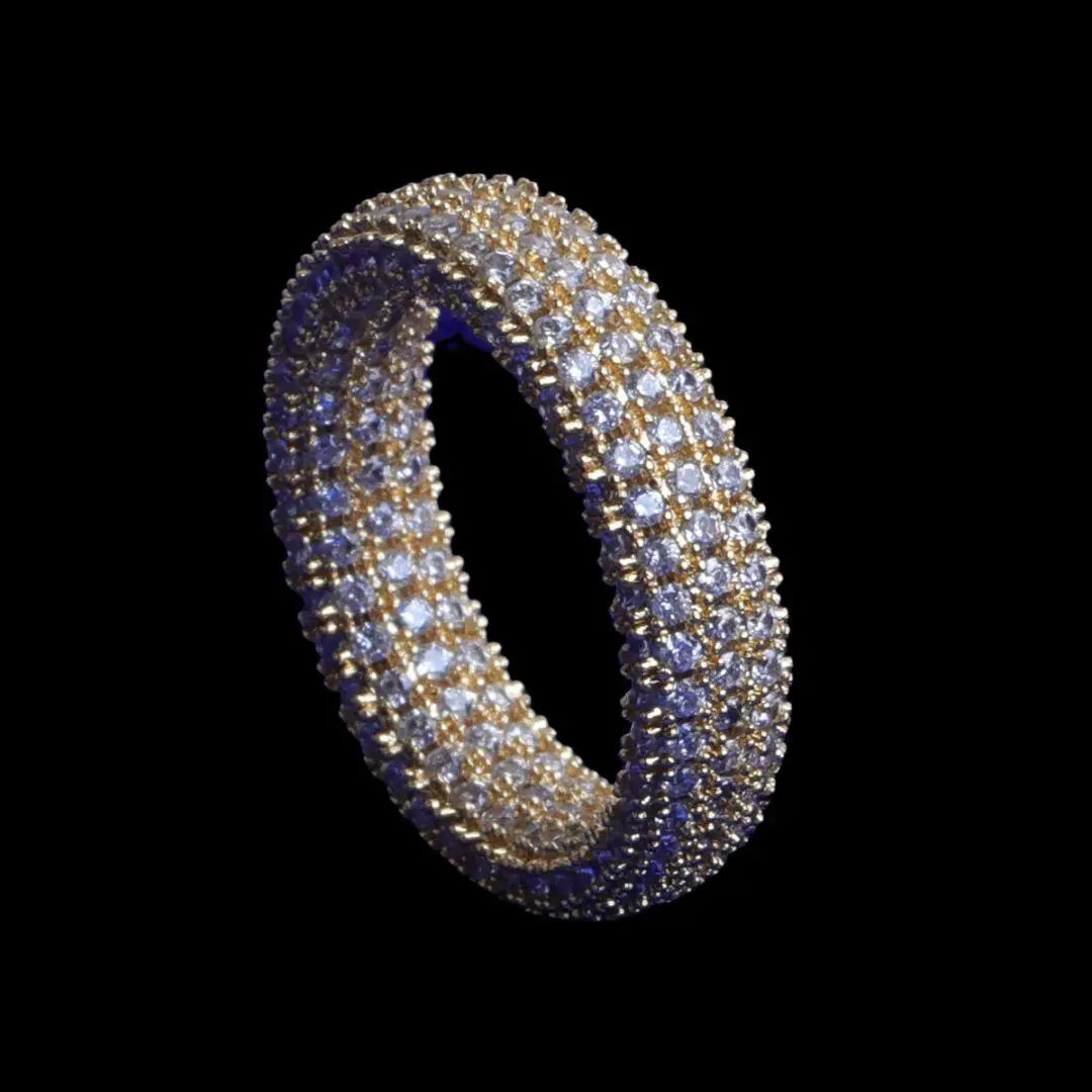 Bague Pierres Rondes Glacée
