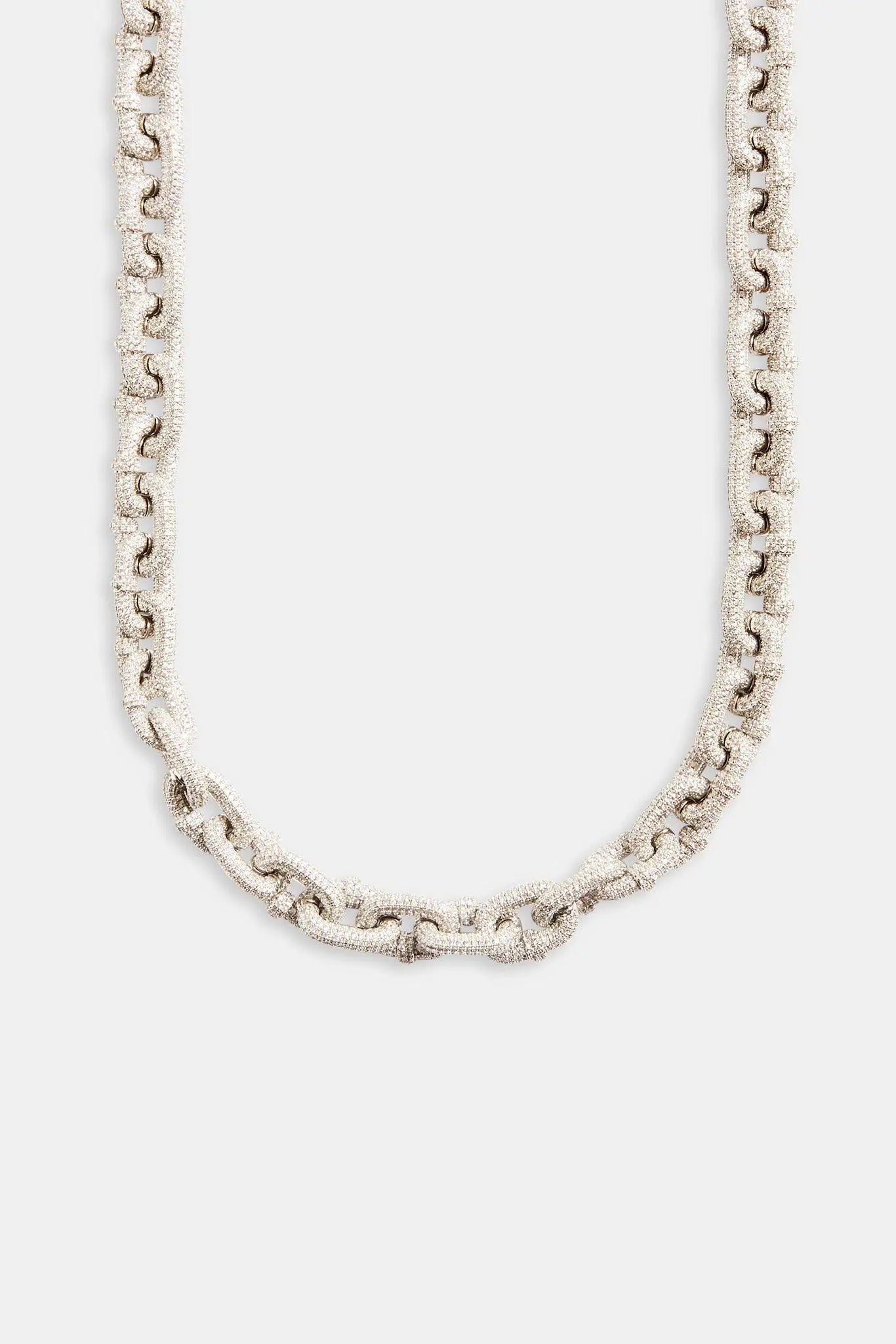 Chaîne Grosse Maille 14mm Pavée Glacée