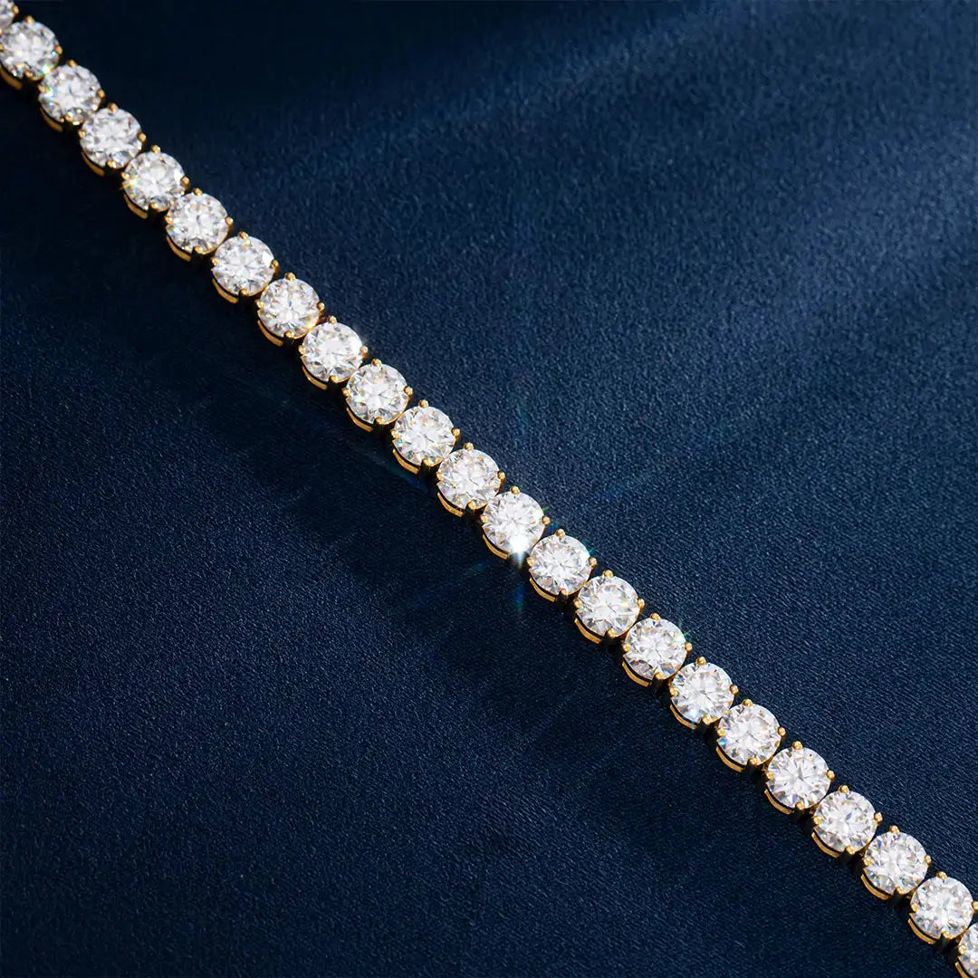 Chaîne Tennis Moissanite Or Vermeil