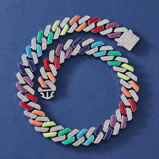 Chaîne Maille Cubaine Gummy Glacée 14MM