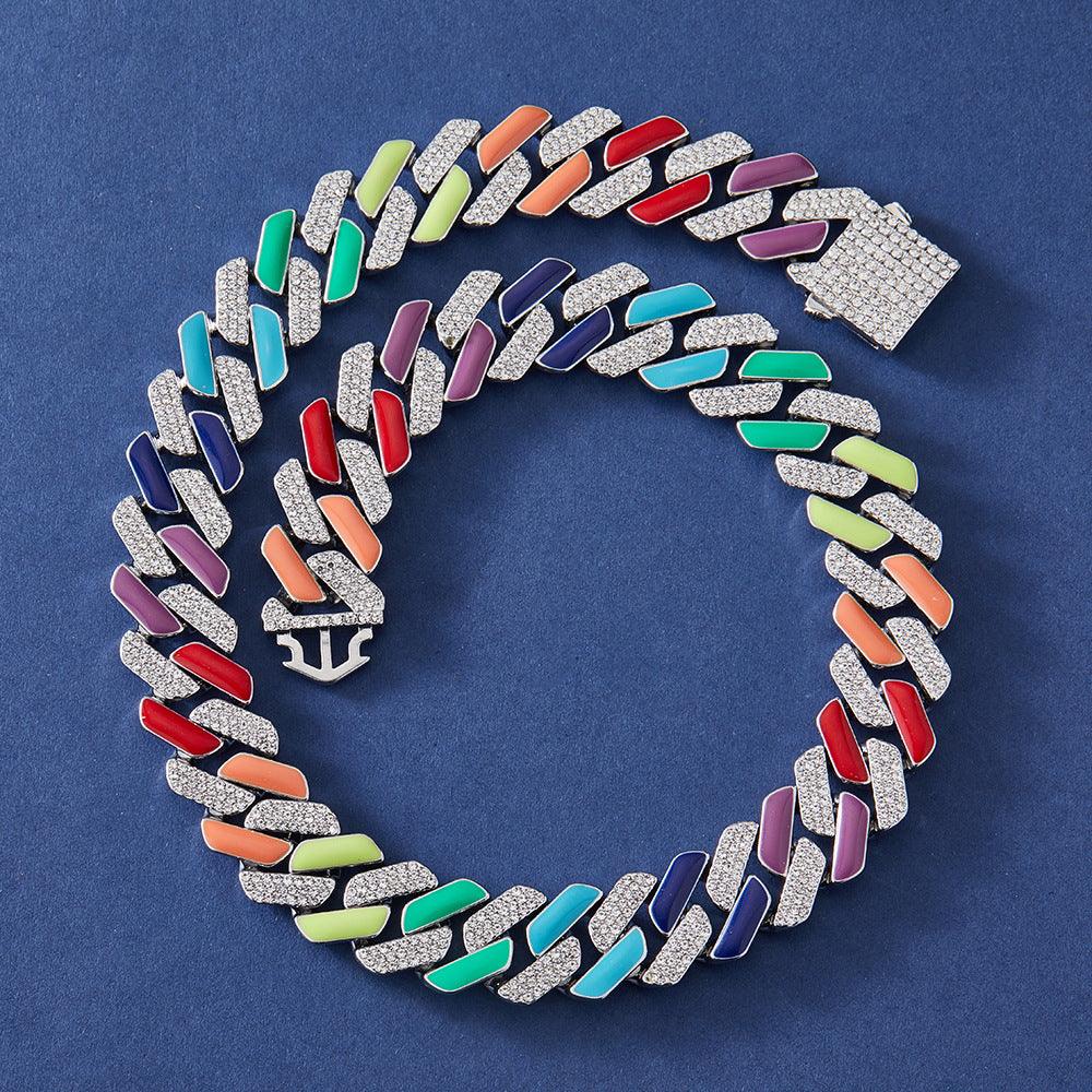 Chaîne Maille Cubaine Gummy Glacée 14MM