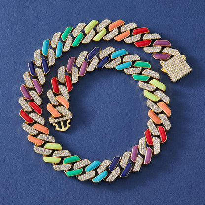 Chaîne Maille Cubaine Gummy Glacée 14MM