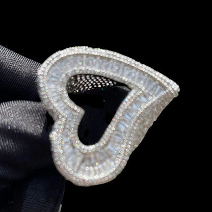 Bague Cœur Ouvert Glacée