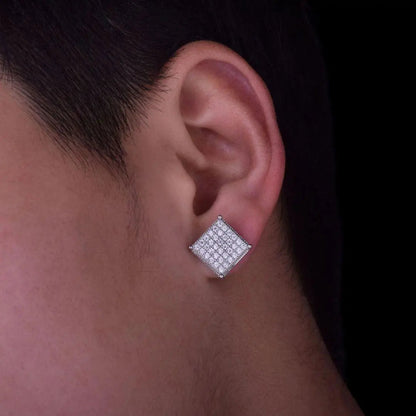 Puces d'Oreilles Micro Pavées Glacées 12MM