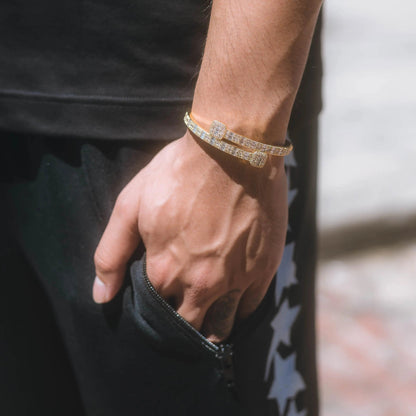 Bracelet Jonc Baguette Or