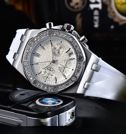 Montre Chronographe Lunette Glacée Royale