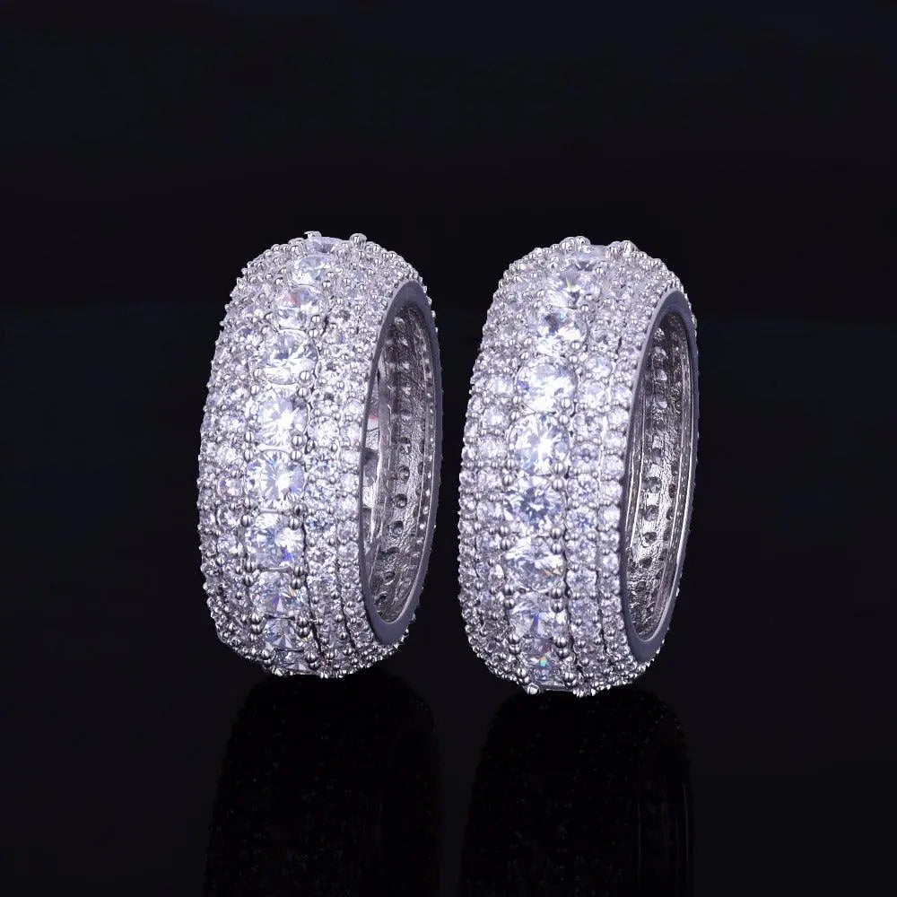 Bague Tennis et Pierres Glacée