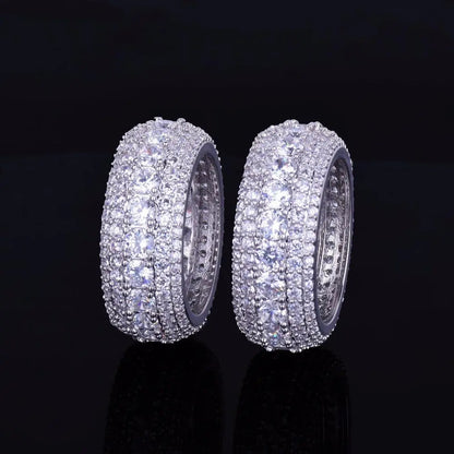 Bague Tennis et Pierres Glacée