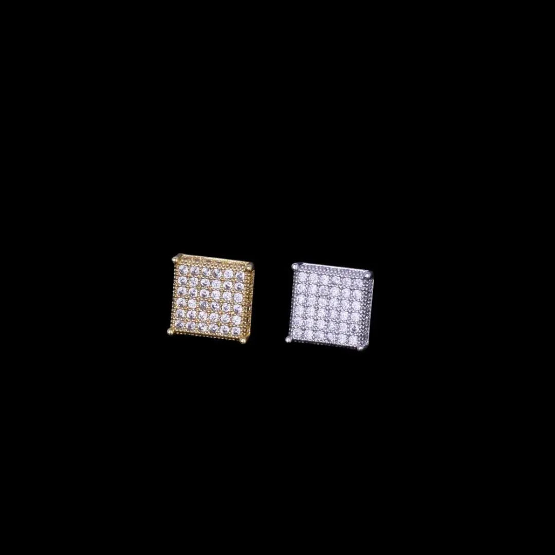Puces d'Oreilles Micro Pavées Glacées 12MM