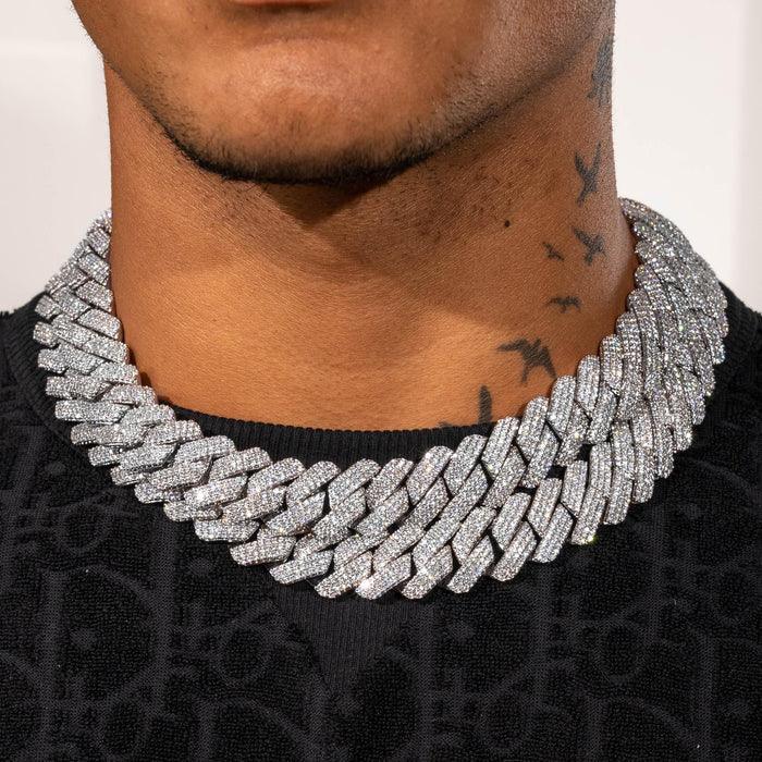 Chaîne Maille Cubaine Glacée 20MM