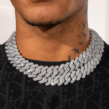 Chaîne Maille Cubaine Glacée 20MM