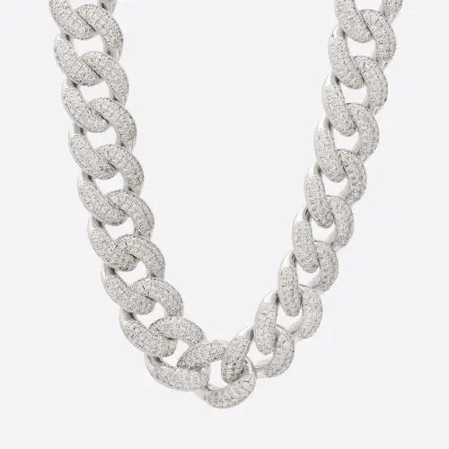 Chaîne Maille Cubaine Glacée 20MM