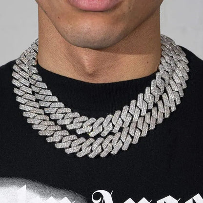 Chaîne Maille Cubaine Glacée 20MM