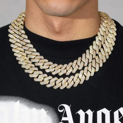 Chaîne Maille Cubaine Glacée 20MM