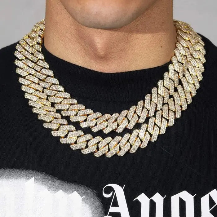 Chaîne Maille Cubaine Glacée 20MM
